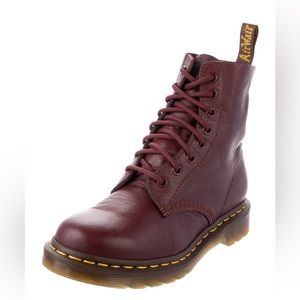 Dr. Martens 1460 Women’s Pascal VIRGINIA Leather Boots Burgundy Size 7 W…